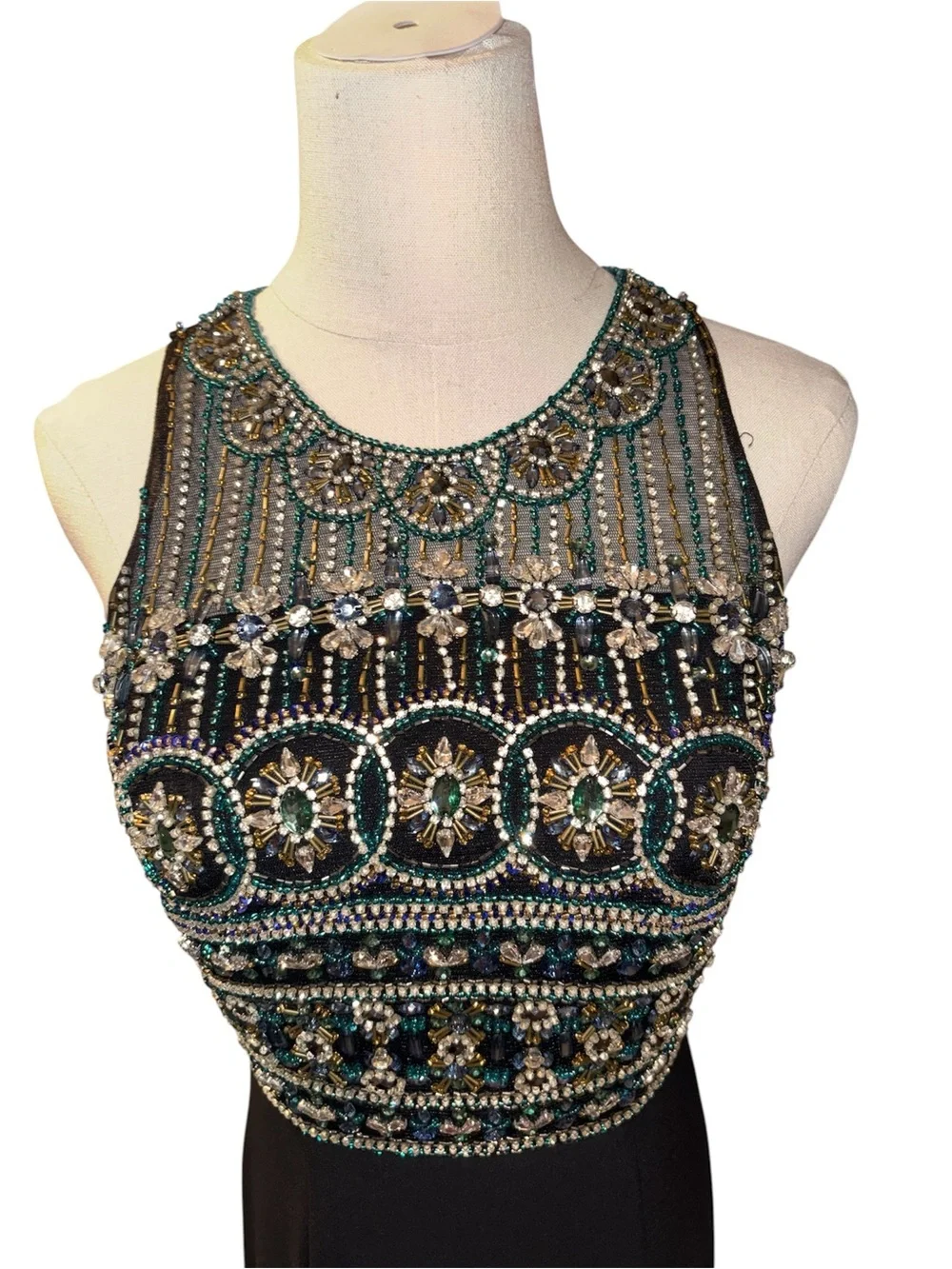 JVN by Jovani Maxi Beaded Dress - Picture 2 of 7